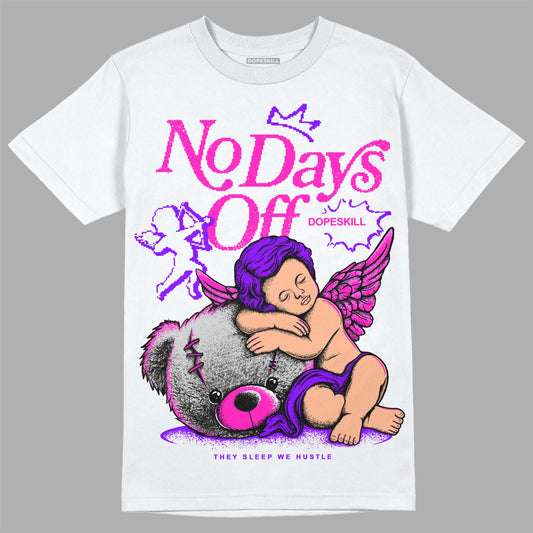 Dunk Low GS “Active Fuchsia” DopeSkill T-Shirt New No Days Off Graphic Streetwear - White