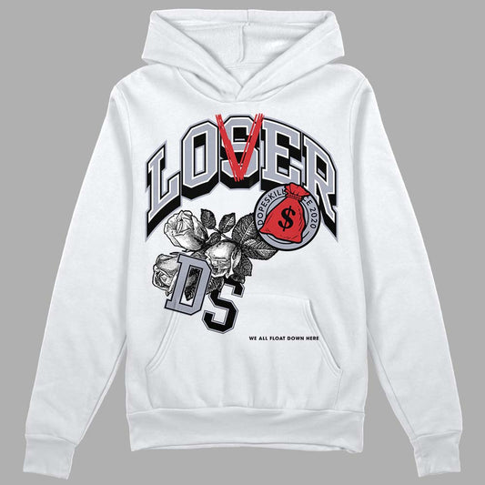 Jordan 4 “Bred Reimagined” DopeSkill Hoodie Sweatshirt Loser Lover Graphic Streetwear - White 