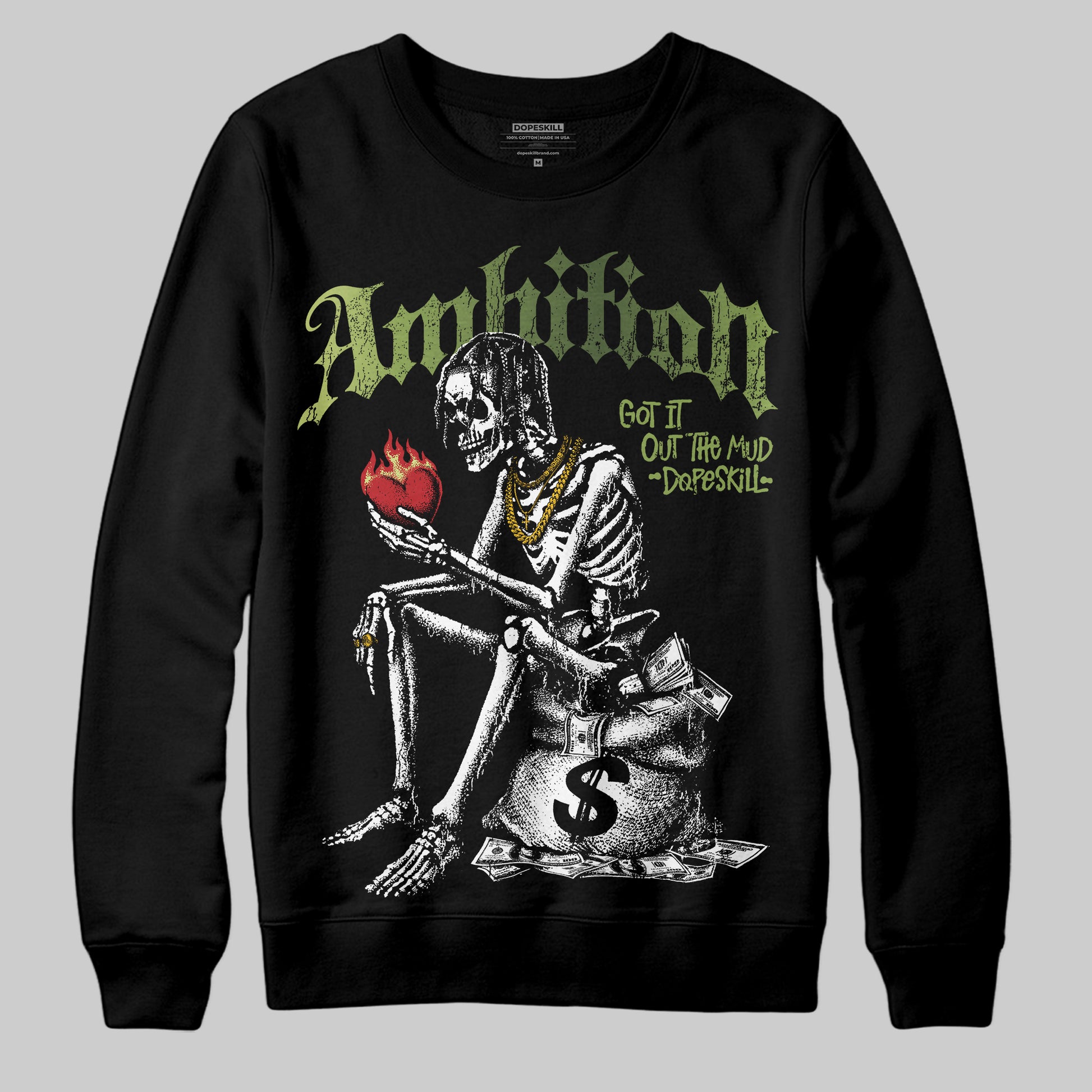 Foamposite Pro 'Pine Green' DopeSkill Sweatshirt Ambition Graphic Streetwear - Black