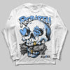 Jordan 5 Black University Blue DopeSkill Long Sleeve T-Shirt Rebirth Graphic Streetwear - White