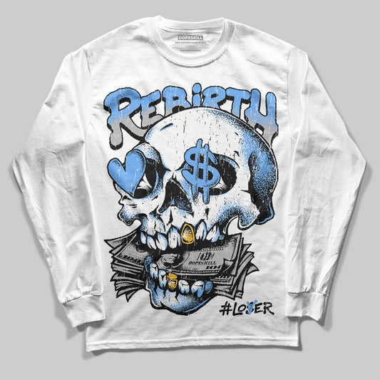 Jordan 5 Black University Blue DopeSkill Long Sleeve T-Shirt Rebirth Graphic Streetwear - White