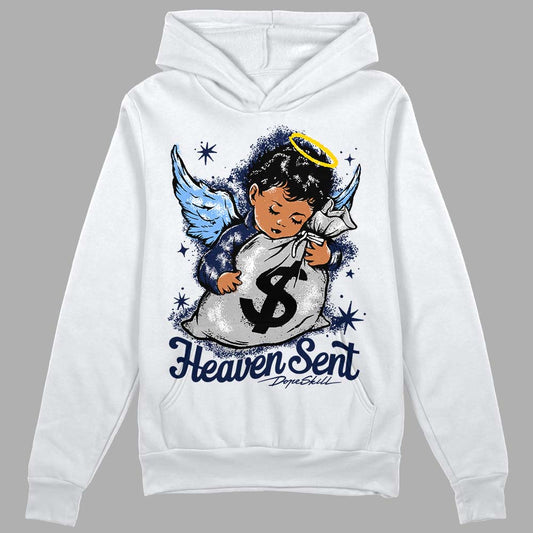 Jordan 5 Midnight Navy DopeSkill Hoodie Sweatshirt Heaven Sent Graphic Streetwear