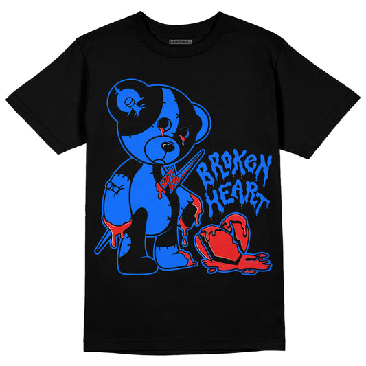 Yz 350 Boost V2 Dazzling Blue DopeSkill T-Shirt Broken Heart Graphic