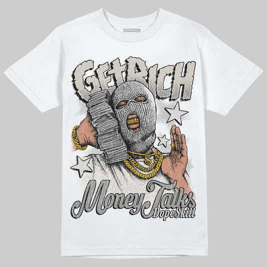 Jordan 3 Retro Pure Money DopeSkill T-Shirt Get Rich Graphic Streetwear - White