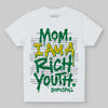 Green Sneakers DopeSkill Toddler Kids T-shirt Mom, I Am A Rich Youth Graphic Streetwear - White 