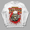 Red Sneakers DopeSkill Long Sleeve T-Shirt Trapped Halloween Graphic Streetwear - White