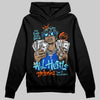 Royal Blue Sneakers DopeSkill Hoodie All Hustle No Luck Graphic Streetwear - Black