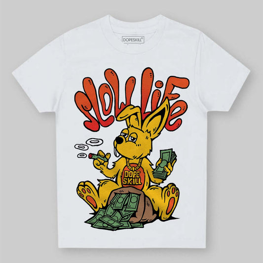Yellow Sneakers DopeSkill Toddler Kids T-shirt Slow Life Graphic Streetwear - White