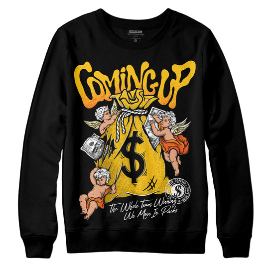 Yellow Sneakers DopeSkill Sweatshirt Money Bag Coming Up Graphic Streetwear - Black