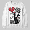 Jordan 14 Retro ‘Black Toe’ DopeSkill Sweatshirt Love Sick Graphic Streetwear - White