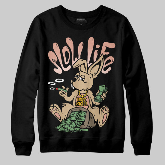 TAN Sneakers DopeSkill Sweatshirt Slow Life Graphic Streetwear - black