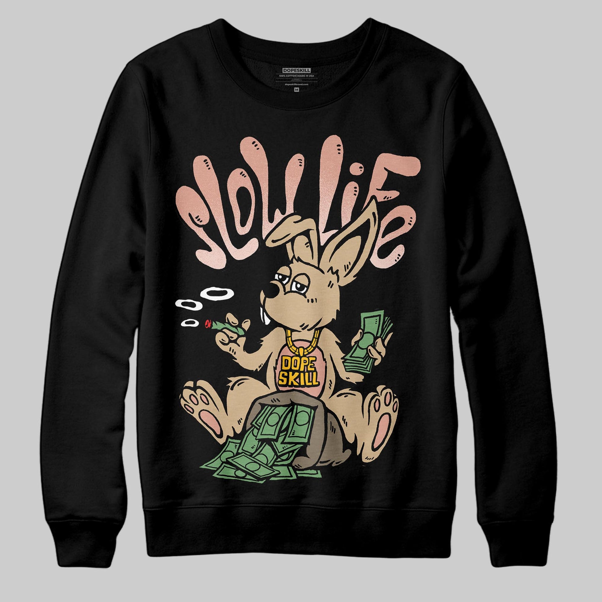 TAN Sneakers DopeSkill Sweatshirt Slow Life Graphic Streetwear - black