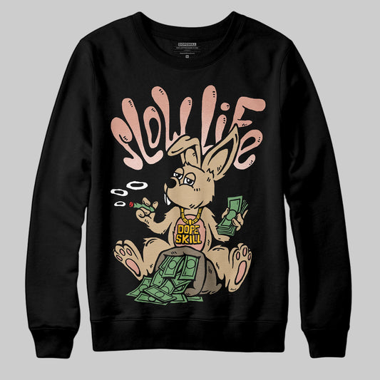 TAN Sneakers DopeSkill Sweatshirt Slow Life Graphic Streetwear - black