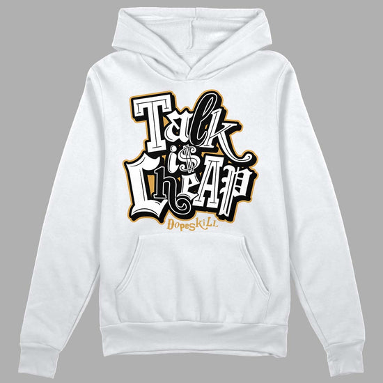 Jordan 11 "Gratitude" DopeSkill Hoodie Sweatshirt Talk Is Chip Graphic Streetwear - White