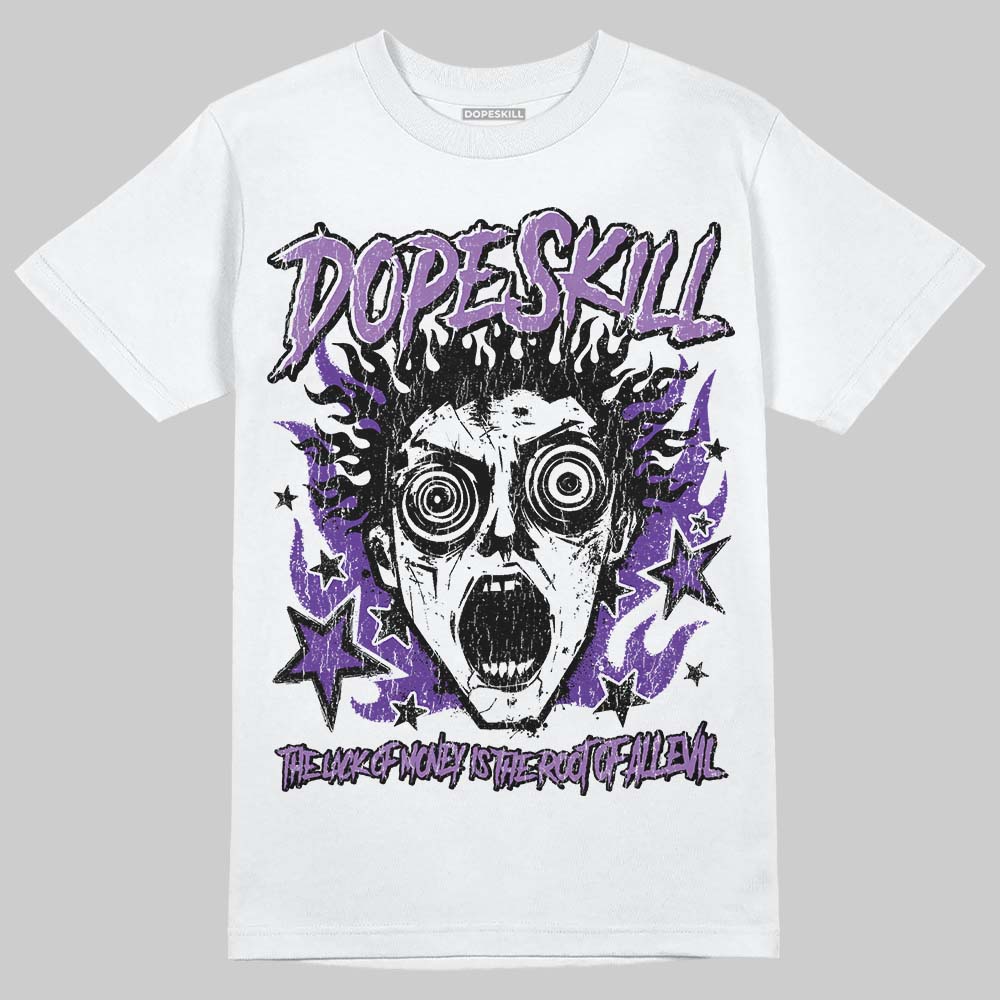 PURPLE Sneakers DopeSkill T-Shirt Root of Evil Graphic Streetwear - White