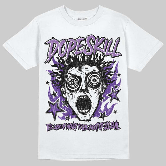 PURPLE Sneakers DopeSkill T-Shirt Root of Evil Graphic Streetwear - White