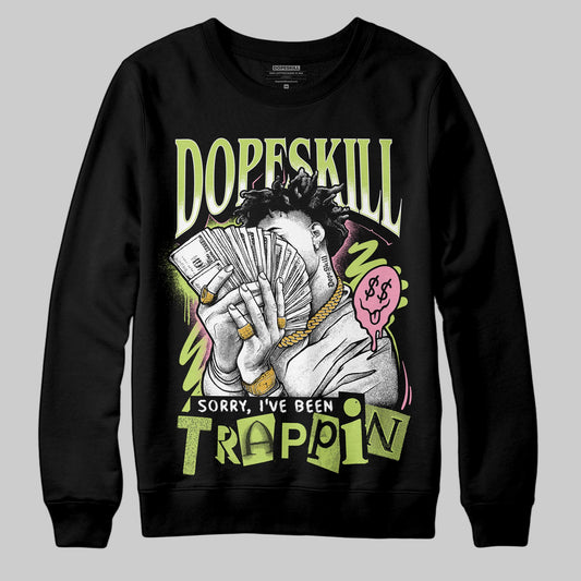 Chase B x Travis Scott x Jordan Jumpman Jack DopeSkill Sweatshirt Sorry I've Been Trappin Graphic Streetwear - Black