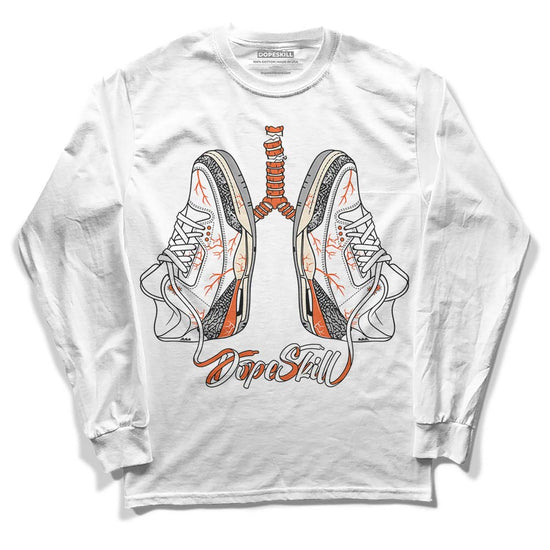 Jordan 3 Georgia Peach DopeSkill Long Sleeve T-Shirt Breathe Graphic Streetwear - WHite