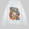 Jordan 12 Retro Brilliant Orange DopeSkill Hoodie Sweatshirt Takin No L's Graphic Streetwear - White 