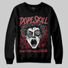 Jordan 4 “Sierra Red" DopeSkill Sweatshirt Root of Evil Graphic Streetwear - Black