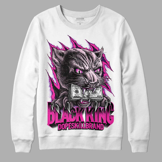 Pink Sneakers DopeSkill Sweatshirt Black King Graphic Streetwear - White 