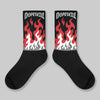 Black Cement 3s DopeSkill Sublimated Sock FIRE Graphic