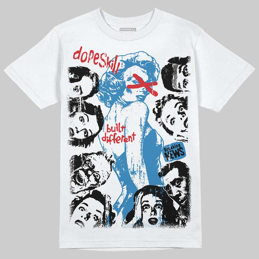 Jordan 3 Retro OG Rare Air DopeSkill T-Shirt Built Different Graphic Streetwear - White 