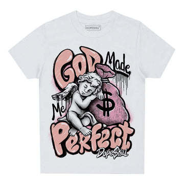 Jordan 11 Low “Legend Pink” DopeSkill Toddler Kids T-shirt God Made Me Perfect Graphic Streetwear - White 