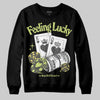 Jordan 4 GS “Light Lemon Twist” DopeSkill Sweatshirt Feeling Lucky Graphic Streetwear - Black