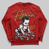 Red Sneakers DopeSkill Long Sleeve T-Shirt Flexin' Graphic Streetwear - Red