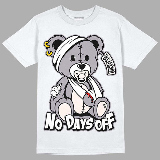 Jordan 2 Cement Grey DopeSkill T-Shirt Hurt Bear Graphic Streetwear - White