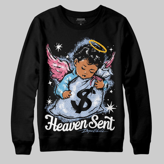Jordan 3 GS “Cobalt Bliss” DopeSkill Sweatshirt Heaven Sent Graphic Streetwear - Black