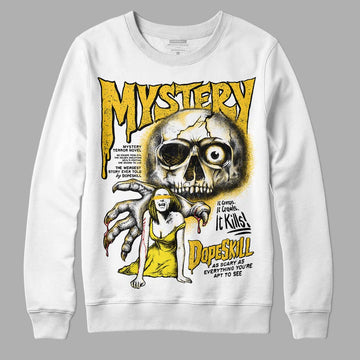 Jordan 4 Retro “Vivid Sulfur” DopeSkill Sweatshirt Mystery Ghostly Grasp Graphic Streetwear - White 