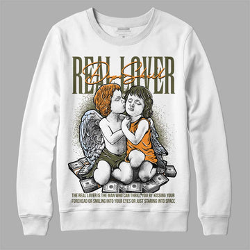 Jordan 5 "Olive" DopeSkill Sweatshirt Real Lover Graphic Streetwear - White