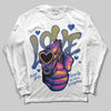 Royal Blue Sneakers DopeSkill Long Sleeve T-Shirt Love Shot Graphic Streetwear - White