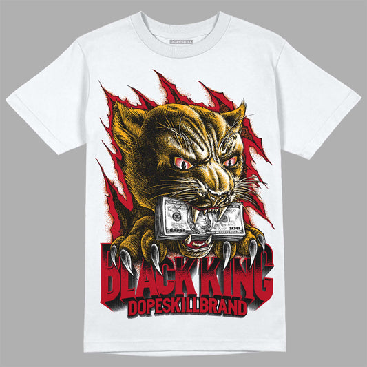 Jordan 7 Retro Cardinal DopeSkill T-Shirt Black King Graphic Streetwear - White