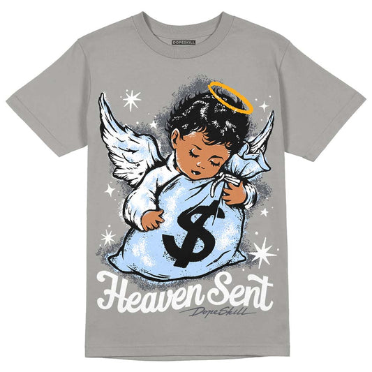 Jordan 11 Cool Grey DopeSkill Grey T-Shirt Heaven Sent Graphic Streetwear