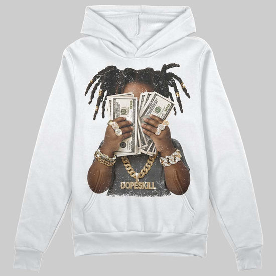 Jordan 10 Retro Shadow (2025) DopeSkill Hoodie Sweatshirt Rich Youth Graphic Streetwear - White 