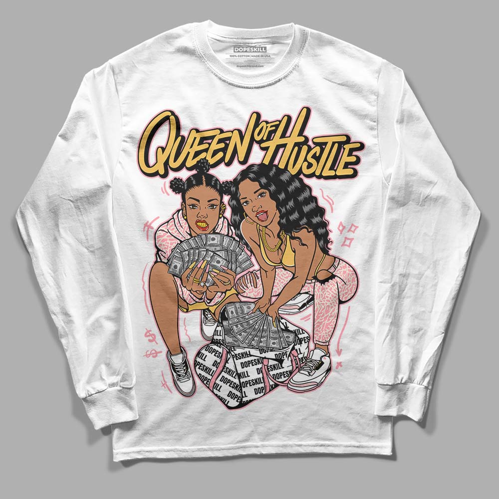 Jordan 3 GS “Red Stardust” DopeSkill Long Sleeve T-Shirt Queen Of Hustle Graphic Streetwear - White 