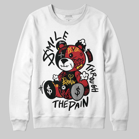 Jordan 14 Golf “Last Shot” DopeSkill Sweatshirt Smile Through The Pain Graphic Streetwear - White