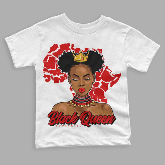 Jordan 1 Retro Low "Black Toe" DopeSkill Toddler Kids T-shirt Black Queen Graphic Streetwear - White