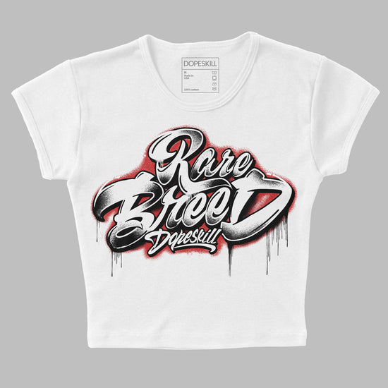 Jordan 1 High OG “Black/White” DopeSkill Women's Crop Top Rare Breed Type Graphic Streetwear - White 