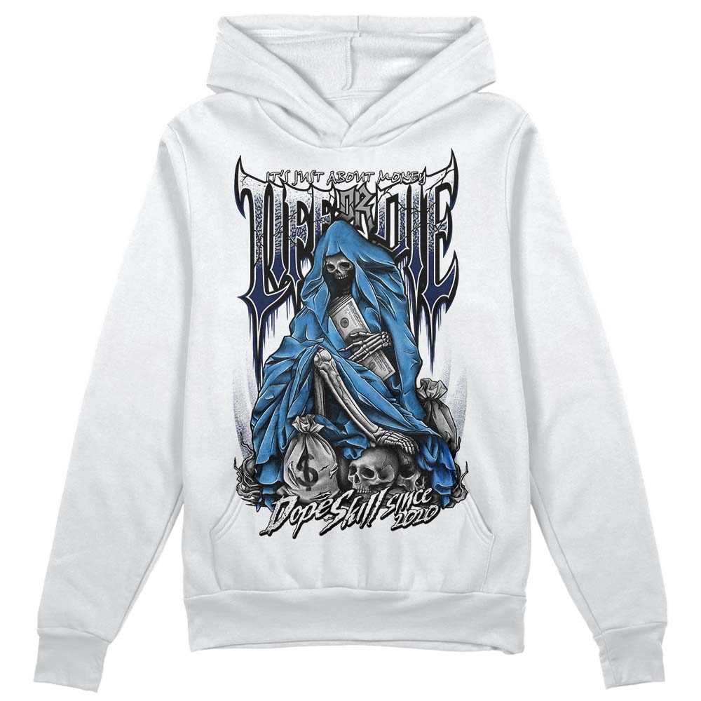 Jordan Spiz’ike Low “White/Obsidian” DopeSkill Hoodie Sweatshirt Life or Die Graphic Streetwear - WHite