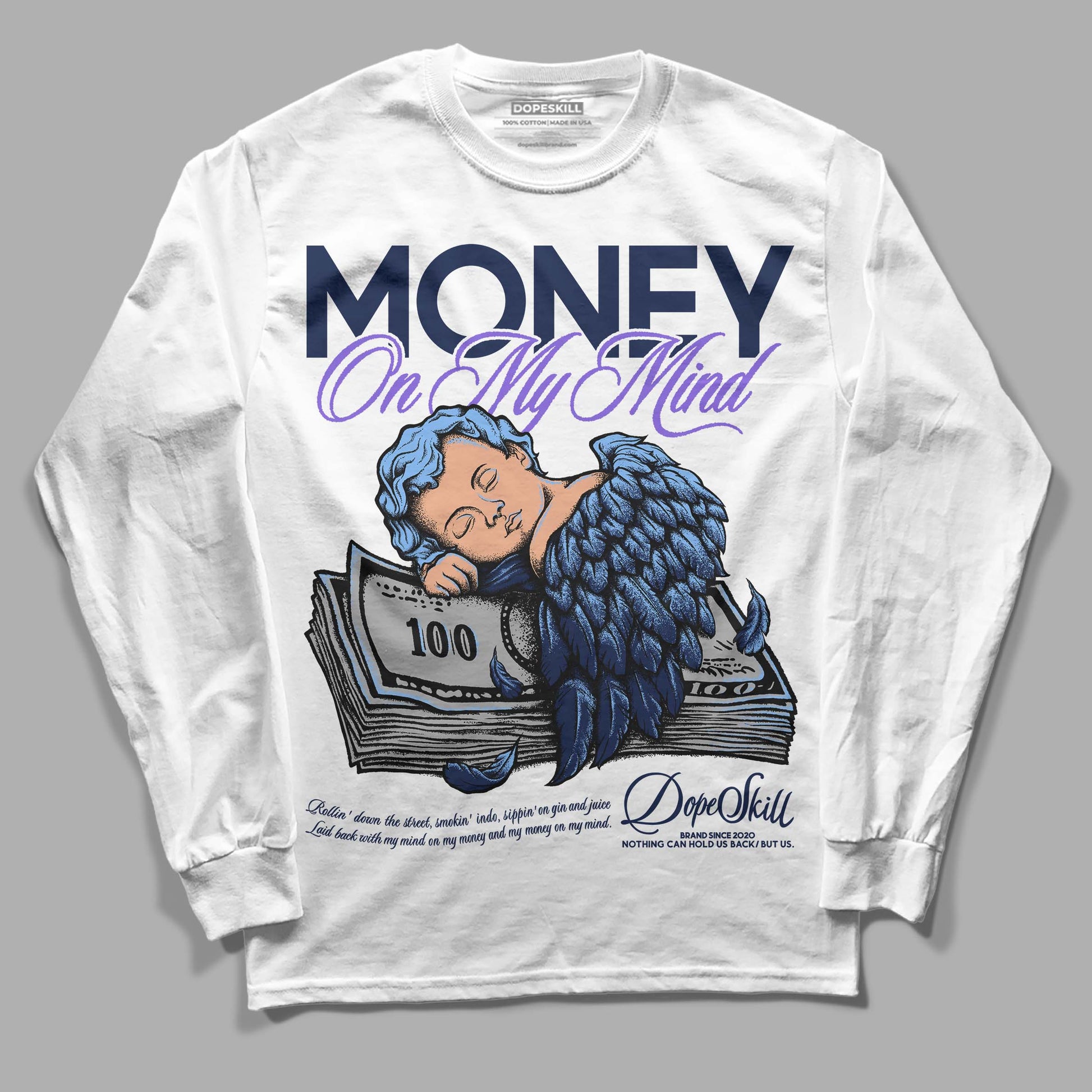 Jordan 5 SE “Georgetown” DopeSkill Long Sleeve T-Shirt MOMM Graphic Streetwear