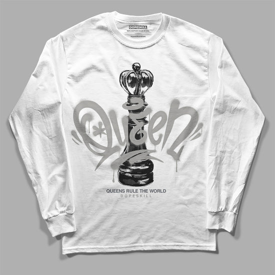 Jordan 6 Retro Cool Grey DopeSkill Long Sleeve T-Shirt Queen Chess Graphic Streetwear - White