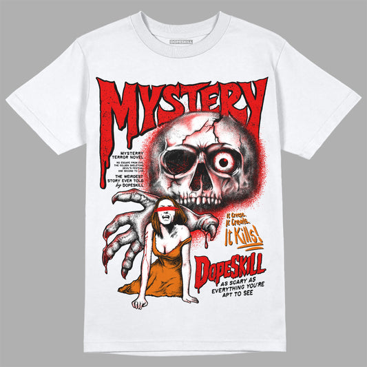 Jordan 4 Retro Red Cement DopeSkill T-Shirt Mystery Ghostly Grasp Graphic Streetwear - White 