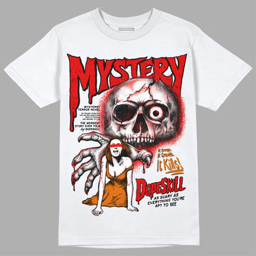 Jordan 4 Retro Red Cement DopeSkill T-Shirt Mystery Ghostly Grasp Graphic Streetwear - White 