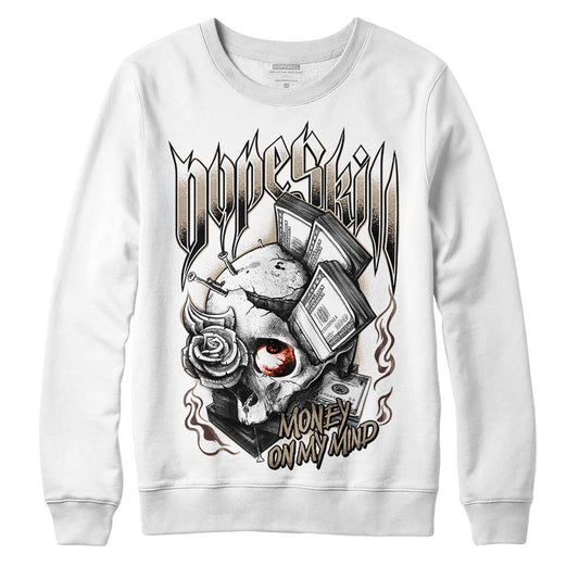 Jordan 1 High OG “Latte” DopeSkill Sweatshirt Money On My Mind Graphic Streetwear - White