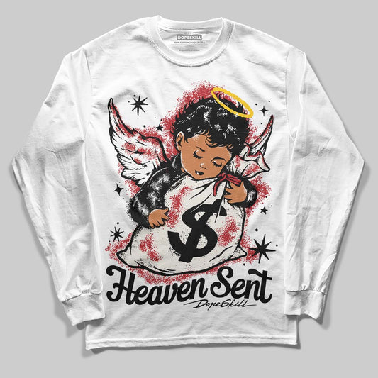 Nigel Sylvester x Jordan 1 Low OG “Nitro” DopeSkill Long Sleeve T-Shirt Heaven Sent Graphic Streetwear - White
