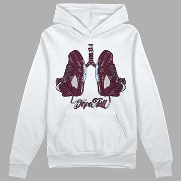 Jordan 5 Retro Burgundy (2023) DopeSkill Hoodie Sweatshirt Breathe Graphic Streetwear - White 